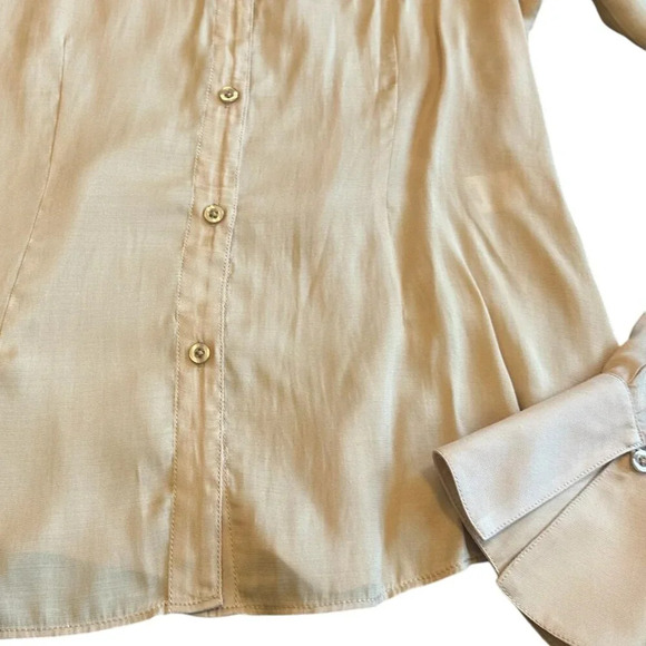 L'Academie The Bastina Top Button-Down Blouse Shirt Long Sleeve Size Large Women - Picture 8 of 14